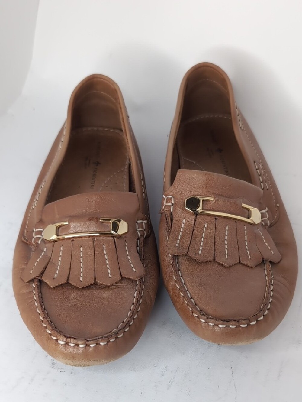 Women's Tan Leather Loafers